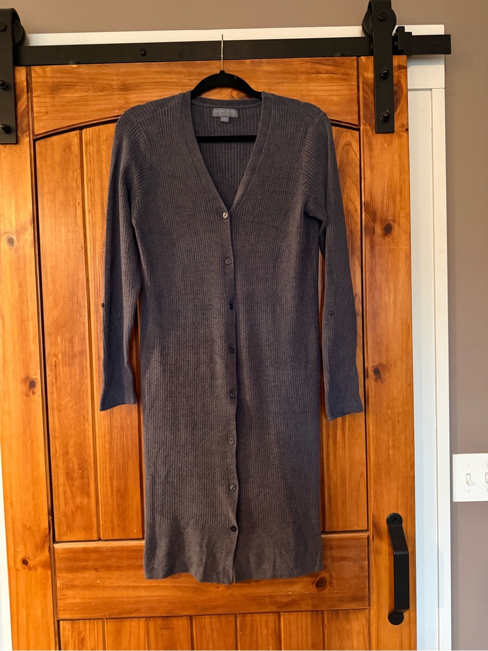 Barefoot Dreams CozyChic Ultra Lite Long Button Cardigan - Navy Blue